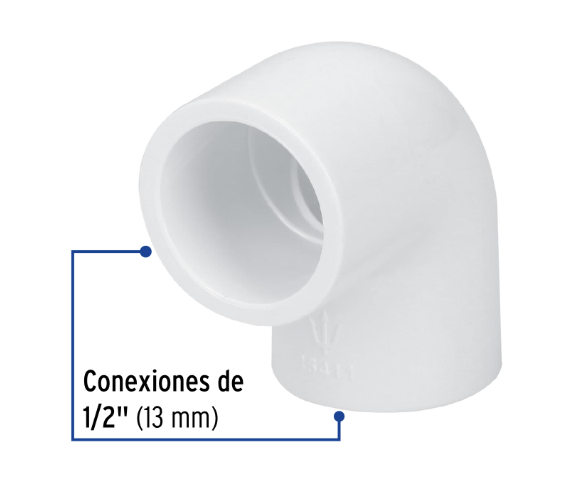 Venta de CODO PVC HID. 1/2" X 90 (Mueble de Baño) en CDMX | Ferreteros Unidos