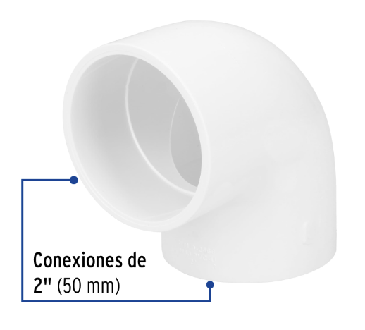 Venta de CODO PVC HID. 2" X 90 (Mueble de Baño) en CDMX | Ferreteros Unidos