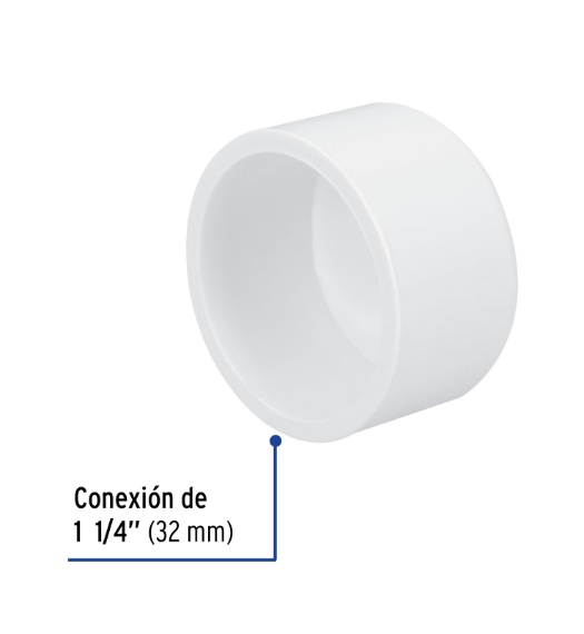 Venta de TAPON PVC HID. 1 1/4" (Mueble de Baño) en CDMX | Ferreteros Unidos