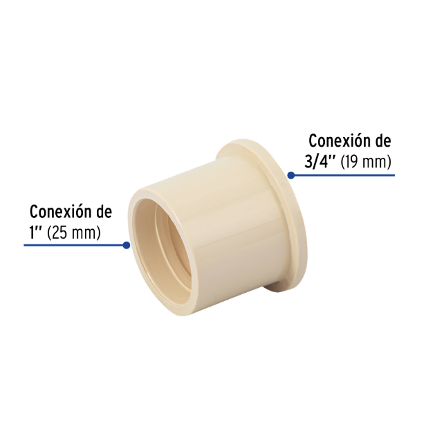 Venta de REDUCCION BUSHING CPVC 1" X 3/4"  (Mueble de Baño) en CDMX | Ferreteros Unidos