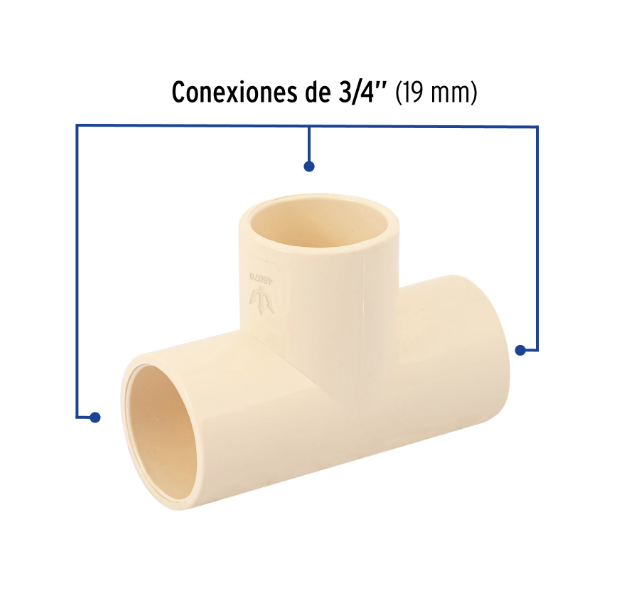 Venta de TEE CPVC 3/4" (Mueble de Baño) en CDMX | Ferreteros Unidos