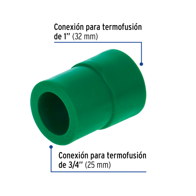 Venta de REDUCCION BUSHING PPR 1" X 3/4" (Mueble de Baño) en CDMX | Ferreteros Unidos