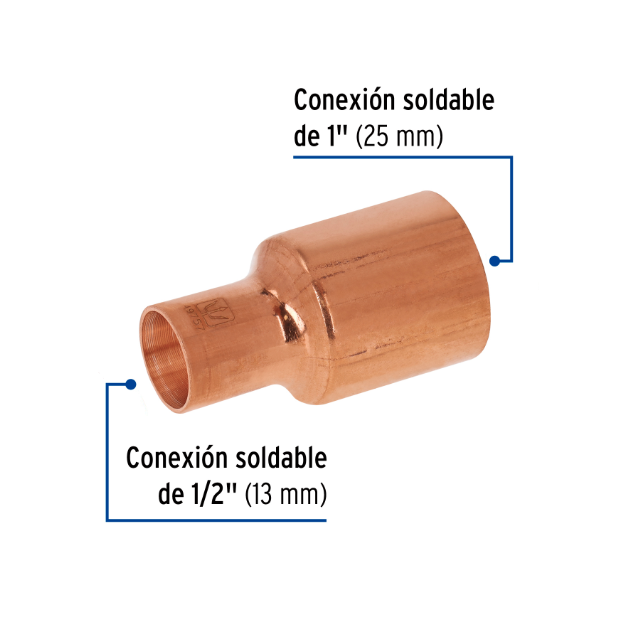 Venta de REDUCCION BUSHING COBRE 1" X 1/2" (Mueble de Baño) en CDMX | Ferreteros Unidos