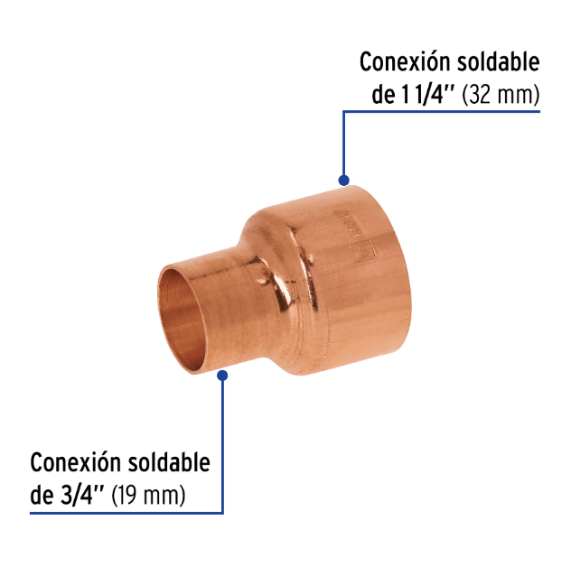 Venta de REDUCCION BUSHING COBRE 1 1/4" X 3/4" (Mueble de Baño) en CDMX | Ferreteros Unidos