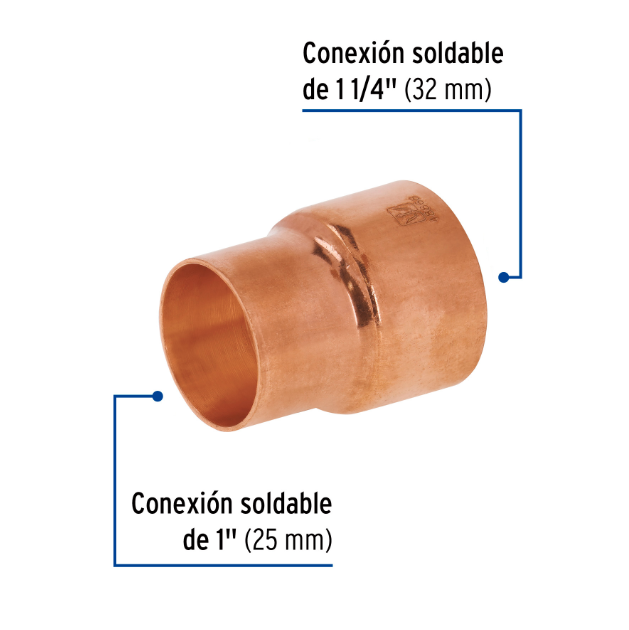 Venta de REDUCCION BUSHING COBRE 1 1/4" X 1" (Mueble de Baño) en CDMX | Ferreteros Unidos