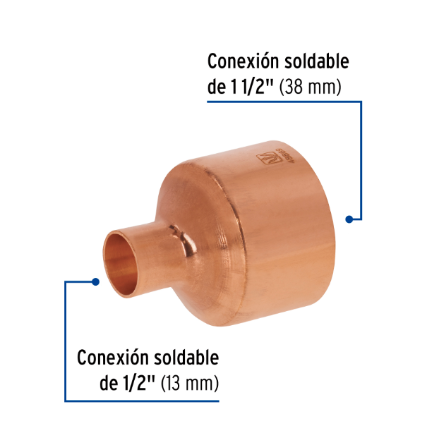 Venta de REDUCCION CAMPANA COBRE 1 1/2" X 1/2" (Mueble de Baño) en CDMX | Ferreteros Unidos